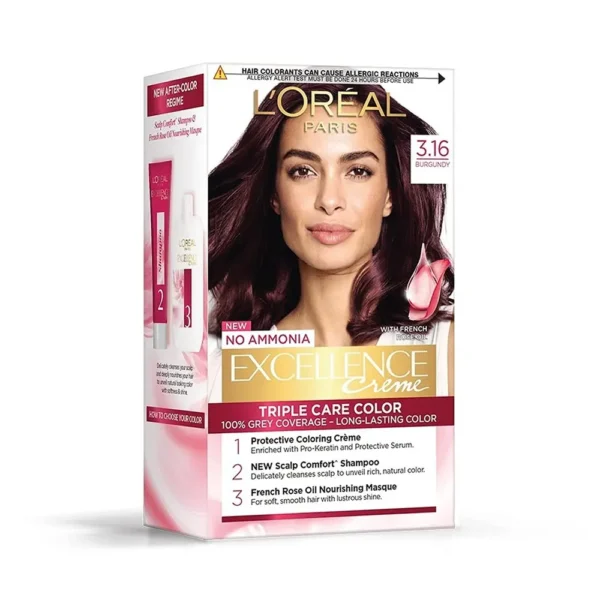 L'Oreal Paris 316 Burgundy Excellence Creme Triple Care Colour