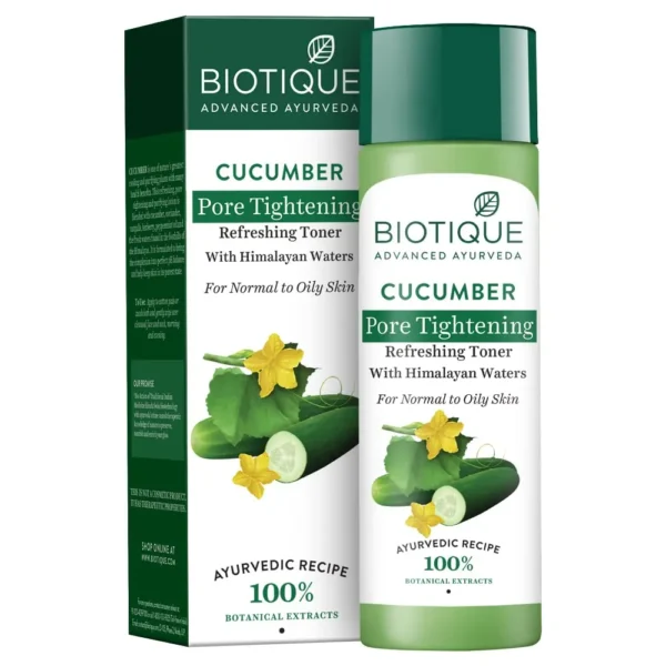Biotique Advanced Ayurveda Cucumber Pore Tightening Refreshing Toner With Himalayan Waters 120Ml.