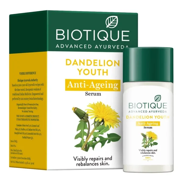 Biotique Advanced Ayurveda Dandelion Youth Anti Ageing Serum 40Ml