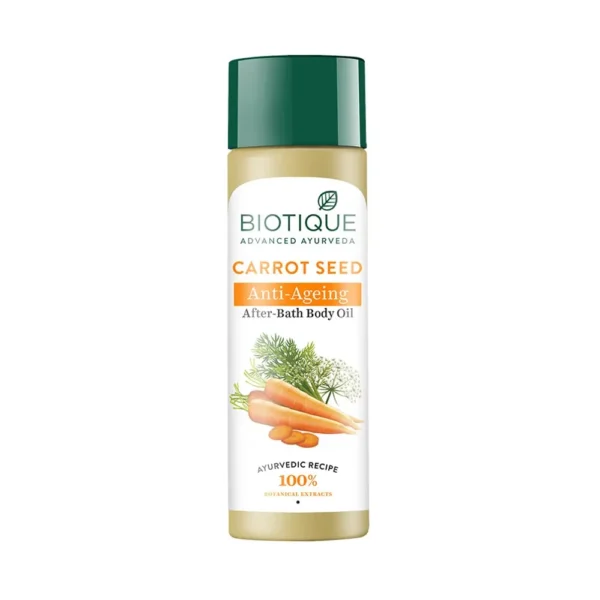 Biotique Advanced Ayurveda Carrot Seed Anti-Ageing After Bath Body Oil 120Ml