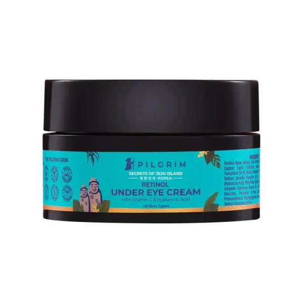 Pilgrim Secrets Of Jeju Island Retinol Under Eye Cream With Vitamin C & Hyaluronic Acid All Skin Types 30G