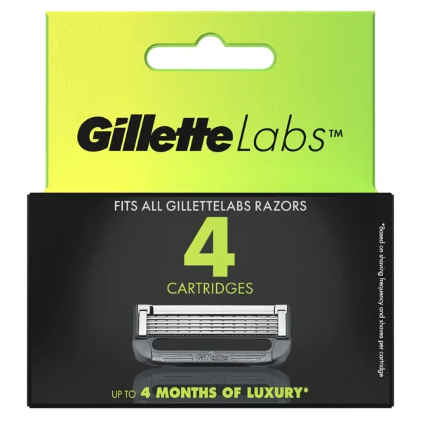 Gillette Labs 4 Cartridges Fits All Gillette Labs Razors 4N