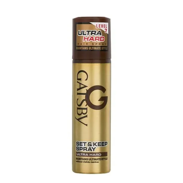 Gatsby Set & Keep Spray Ultra Hard Maintains Ultimate Style Without Visible Residue Level7- 66Ml