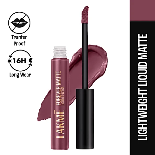 40187664 4 lakme forever matte liquid lip colour mauve ecstasy