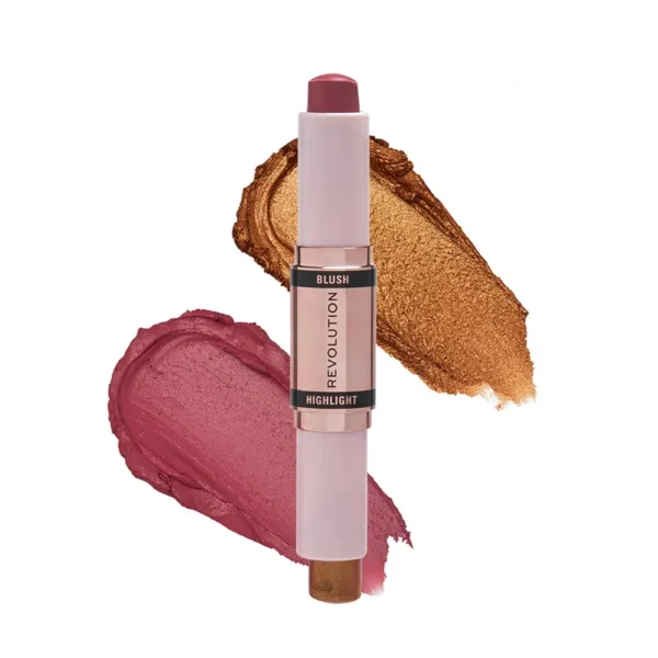 Revolution Blush &Highligher Stick Flushing Pink