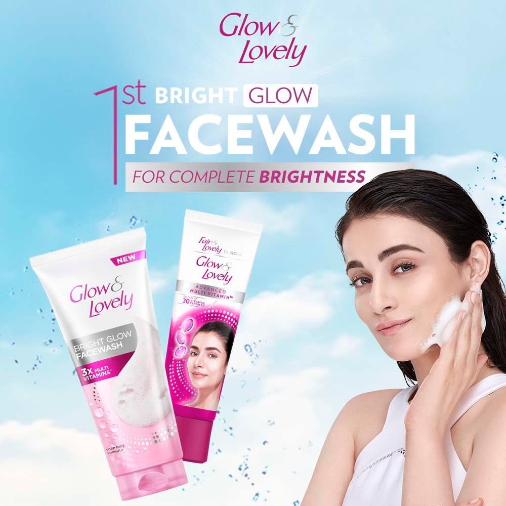 Glow &amp; Lovely Bright Glow Facewash 3X Multi Vitamins 100G