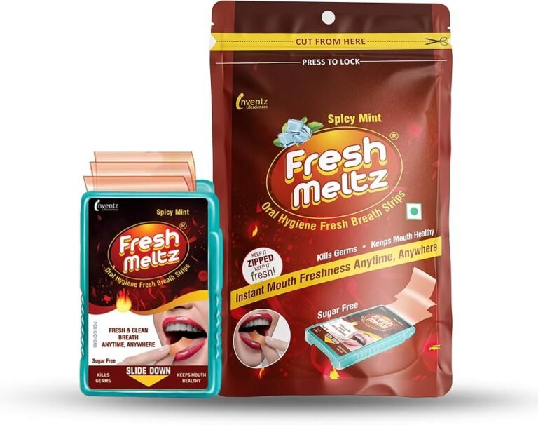 Inventz Fresh Meltz Spicy Mint Sugar Free Oral Hygiene Fresh Breath Strips