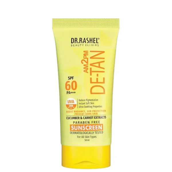 Dr Rashel Am 2 Pm De-Tan Sunscreen Cucumber & Carrot Extract Spf 60 Pa+++