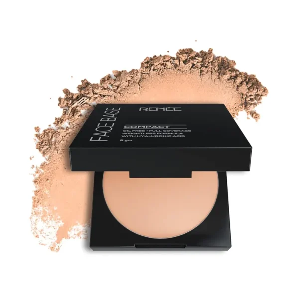Renee Face Base Compact Oil Free+Full Coverage Cashew Beige