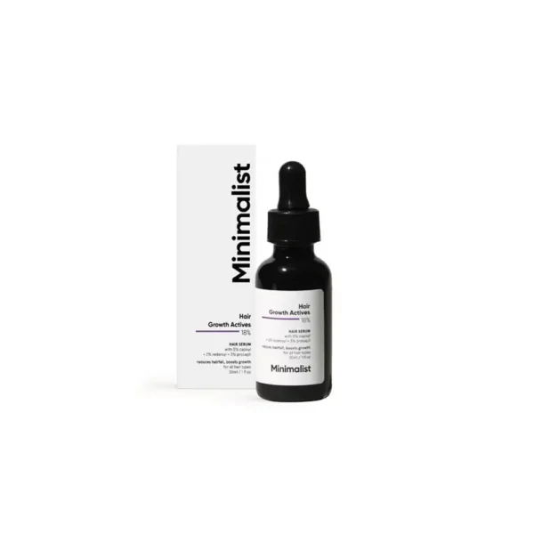 Minimalist Hair Science Hair Growth Actives 18% Hair Serum Reduces Hair Fall Boosts Growth For All Hair Types 30Ml