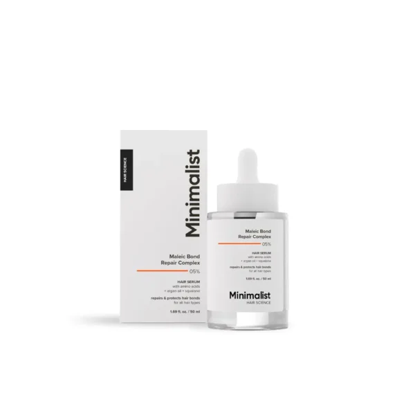 Minimalist Hair Science Maleic Bond Repair Complex 05% Hair Serum Repairs & Protects Hair Bonds For All Hair Types 50Ml