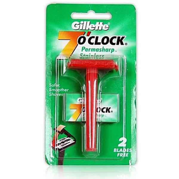 Gillitte 7 O'Clock Prmasharp Stainless Blades 2N + Razor 1N
