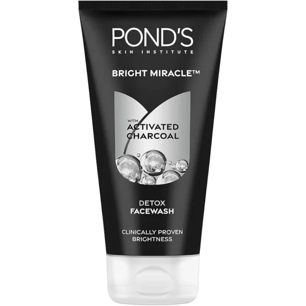 Pond'S Skin Institute Bright Miracle With Activated Charcoal Detox Facewash 50G