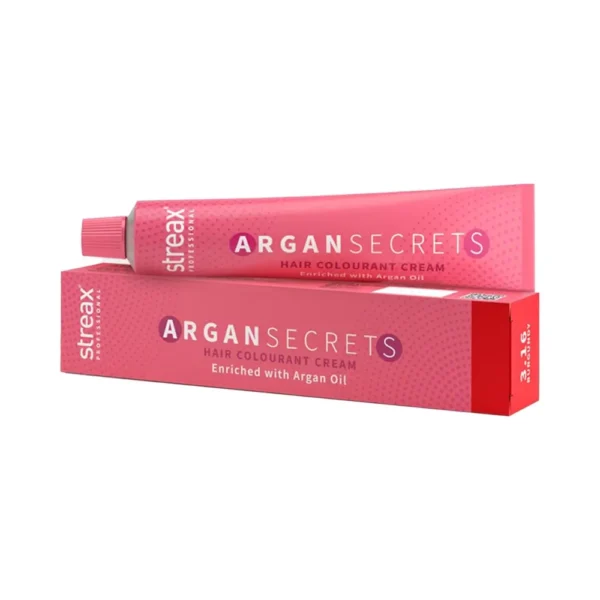 Streax Professional Argan Secrets Hair Colourant Cream Enriched With Argan Oil 3.16 Burgundy Mix 1:1 Colourant : Developer 60G