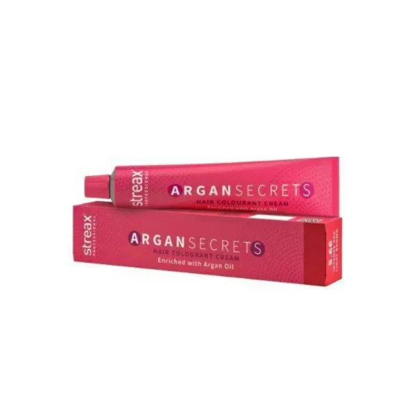 Streax Professional Argan Secrets Hair Colourant Cream Enriched With Argan Oil 5.66 Intense Red Light Brown Mix 1:1 Colourant : Developer 60G