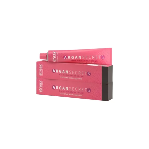 Streax Professional Argan Secrets Hair Colourant Cream Enriched With Argan Oil 7 Blonde Mix 1:1 Colourant : Developer 60G