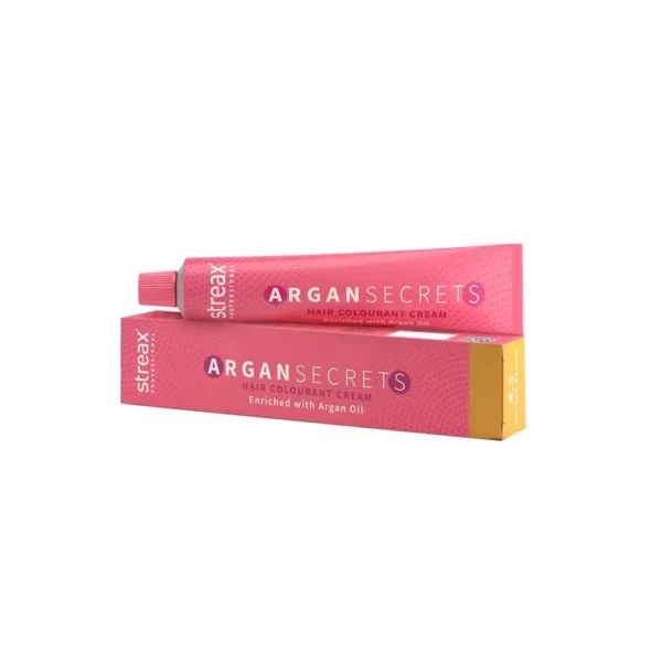 Streax Professional Argan Secrets Hair Colourant Cream Enriched With Argan Oil 4.3 Golden Brown Mix 1:1 Colourant : Developer 60G