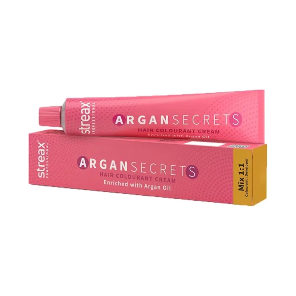 Streax Professional Argan Secrets Hair Colourant Cream Enriched With Argan Oil 8 Light Blonde Mix 1:1 Colourant : Developer 60G