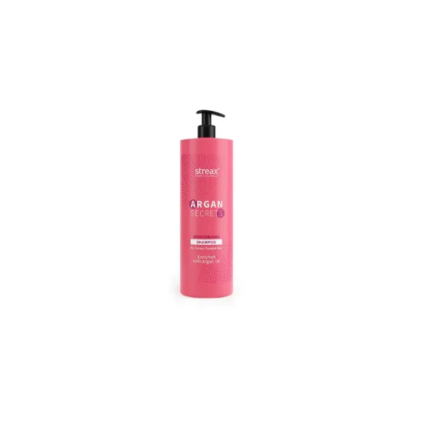 Streax Professional Argan Secrets Moisturising Shampoo For Colour Treated Hair Enriched With Argan Oil 1.5L