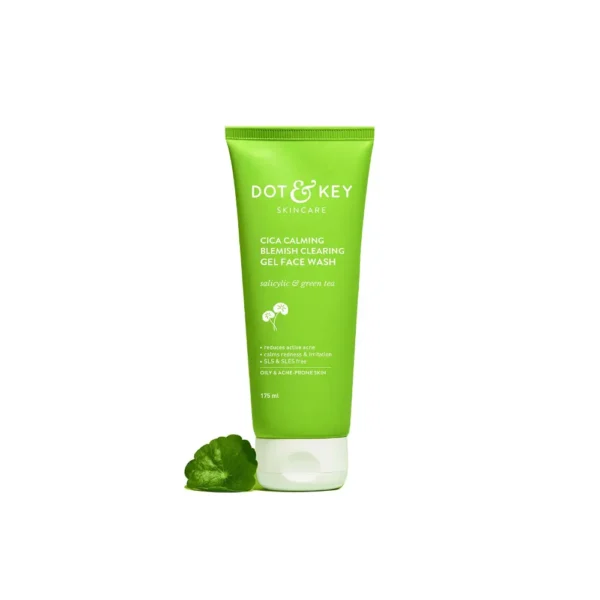 Dot & Key Cica Calming Blemish Clearing Face Wash Salicylic & Green Tea 100Ml